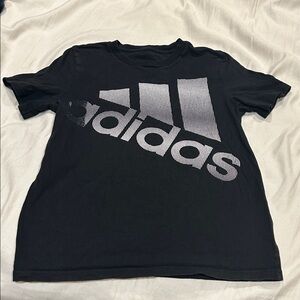 adidas Black Tee with White Logo